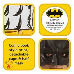 Rubie's Official DC Comic Batman T-Shirt Adult Set, Mens Costume Instant Kit, T-shirt, Mask & Cape -Rubie's Shop 51IxMj5H3xL