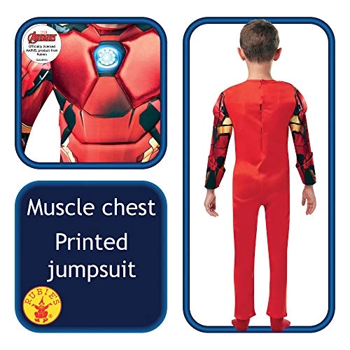 Rubie's Official Marvel Avengers Iron Man Deluxe Childs Costume, Kids Superhero Fancy Dress 4 Rubie's Official Marvel Avengers Iron Man Deluxe Childs Costume, Kids Superhero Fancy Dress - Image 2
