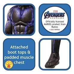 Rubie's Official Avengers Black Panther Battle Suit, Deluxe Child Costume, Kids Superhero Fancy Dress -Rubie's Shop 51J33edW1lS