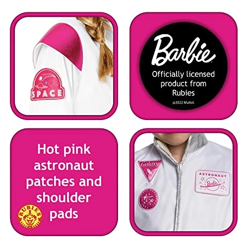 Rubie's Official Barbie Astronaut Child Costume, Kids Fancy Dress 4 Rubie's Official Barbie Astronaut Child Costume, Kids Fancy Dress - Image 2