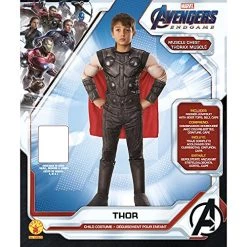 Rubie's Official Marvel Avengers Endgame Thor Deluxe Childs Costume, Kids Superhero Fancy Dress -Rubie's Shop 51JGGoi8luS