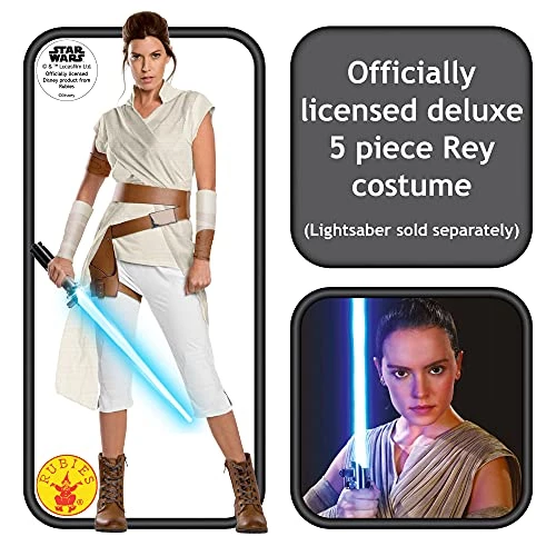 Rubie's Official Disney Star Wars Ep 9 Rey Deluxe Ladies Costume, Adult Fancy Dress 4 Rubie's Official Disney Star Wars Ep 9 Rey Deluxe Ladies Costume, Adult Fancy Dress - Image 2