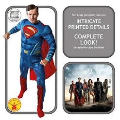 Rubie's Official DC Warner Bros Justice League Superman Costume, Adult Superhero Fancy Dress -Rubie's Shop 51K6y 7GtRL 1