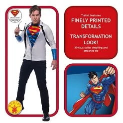 Rubie's Official DC Comics Superman Photo Real Costume Top, Adult Superhero Fancy Dress -Rubie's Shop 51KIIQnyrEL