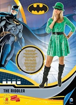 Rubie's Official DC Comics The Riddler Ladies Costume, Adult Batman Movie Villain Dress -Rubie's Shop 51NxQtpsnL