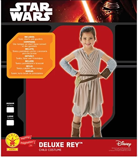 Rubie's Official Disney Star Wars Rey Deluxe Girls Costume, Kids Fancy Dress 4 Rubie's Official Disney Star Wars Rey Deluxe Girls Costume, Kids Fancy Dress - Image 2
