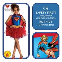 Rubie's Official DC Supergirl Tutu Girls Costume, Kids Fancy Dress Super Hero -Rubie's Shop 51O1ARPq5eL