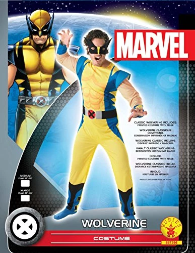 Rubie's Official Marvel Wolverine Classic Costume, Adult Superhero Fancy Dress 4 Rubie's Official Marvel Wolverine Classic Costume, Adult Superhero Fancy Dress - Image 2