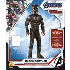 Rubie's Official Marvel Avengers Endgame Black Panther Deluxe Childs Costume, Kids Superhero Fancy Dress -Rubie's Shop 51P3jeYhqxS