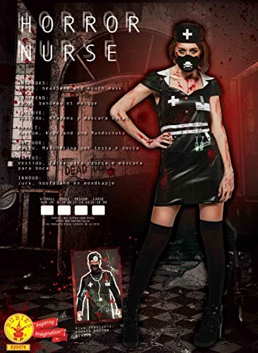 Rubie's Official Horror Nurse, Zombie Ladies Halloween Costume, Ladies Size X-Small UK 6 4 Rubie's Official Horror Nurse, Zombie Ladies Halloween Costume, Ladies Size X-Small UK 6 - Image 2