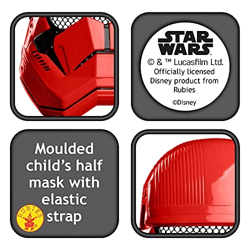 Rubie's Official Disney Star Wars Ep 9, Red Stormtrooper Half Face Mask, Childs One Size 4 Rubie's Official Disney Star Wars Ep 9, Red Stormtrooper Half Face Mask, Childs One Size - Image 2