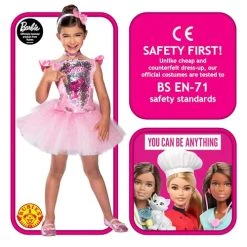 Rubies Official Barbie Ballerina Child Dress, Kids Fancy Dress 12 Rubies Official Barbie Ballerina Child Dress, Kids Fancy Dress -Rubie's Shop 51RIpcVLJ3L 1