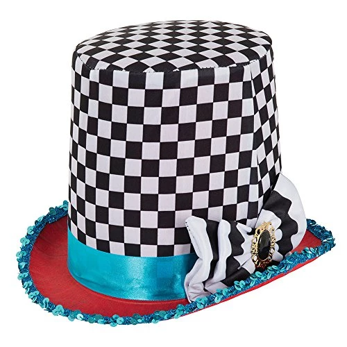 Bristol Novelty BH652 Stovepipe Mad Hatter Chequered Hat, Unisex-Adult, Multi-Colour, One Size 3 Bristol Novelty BH652 Stovepipe Mad Hatter Chequered Hat, Unisex-Adult, Multi-Colour, One Size