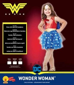 Rubie's Official DC Wonder Woman Premium Child Costume, Superhero Fancy Dress -Rubie's Shop 51RLk4DL2RL 1