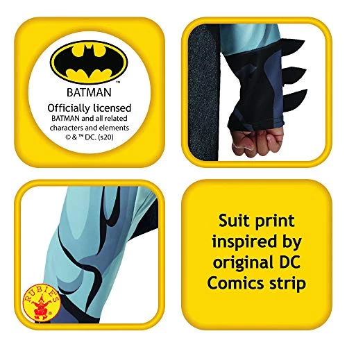 Rubie's Official DC Comic Batman Boys Fancy Dress, Kids Superhero Comic Book Style 5 Rubie's Official DC Comic Batman Boys Fancy Dress, Kids Superhero Comic Book Style - Image 3