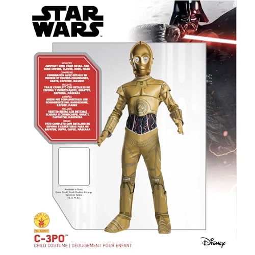 Rubie's Official Disney Star Wars C-3PO Childs Costume, Kids Fancy Dress 6 Rubie's Official Disney Star Wars C-3PO Childs Costume, Kids Fancy Dress - Image 4