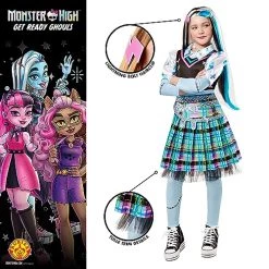 Rubies Official Monster High Frankie Stein Deluxe Girls Costume, Kids Fancy Dress 10 Rubies Official Monster High Frankie Stein Deluxe Girls Costume, Kids Fancy Dress -Rubie's Shop 51S4yEYuMiL