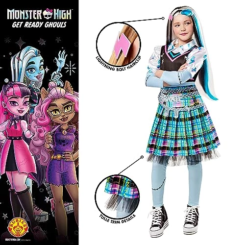 Rubies Official Monster High Frankie Stein Deluxe Girls Costume, Kids Fancy Dress 5 Rubies Official Monster High Frankie Stein Deluxe Girls Costume, Kids Fancy Dress - Image 3