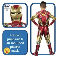 Rubie's Official Avengers Endgame Iron Man, Classic Child Costume - Small, Age 3-4, Height 117 Cm & Official Marvel Avengers Assemble Iron Man Child Gloves,- One Size, Red -Rubie's Shop 51SEtdYA3cS