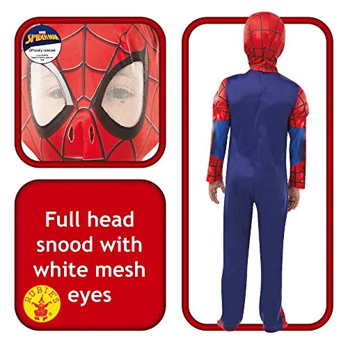 Rubie's Official Marvel Spider-Man Deluxe Childs Costume, Kids Superhero Fancy Dress 4 Rubie's Official Marvel Spider-Man Deluxe Childs Costume, Kids Superhero Fancy Dress - Image 2