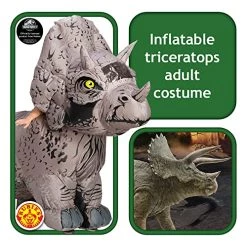 Rubies Official Jurassic World Triceratops Adult Inflatable Dinosaur Costume, One Size -Rubie's Shop 51T8SDWWUjL