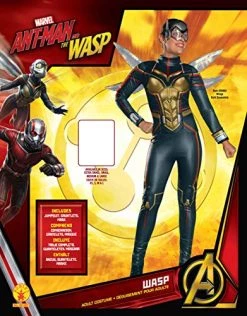 Rubie's Official Marvel Ant-Man And The Wasp, Wasp Deluxe Ladies Costume, Adult Superhero Fancy Dress -Rubie's Shop 51TPuIPTgGL