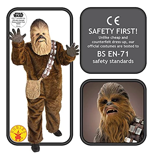 Rubie's Official Disney Star Wars Deluxe Chewbacca Childs Costume, Kids Fancy Dress 4 Rubie's Official Disney Star Wars Deluxe Chewbacca Childs Costume, Kids Fancy Dress - Image 2