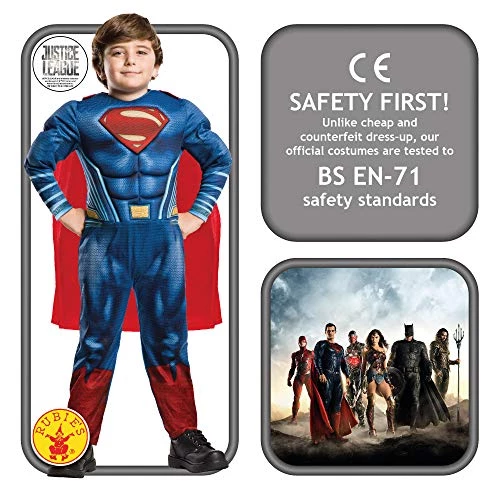 Rubie's Official DC Justice League Deluxe Superman, Children Costume 4 Rubie's Official DC Justice League Deluxe Superman, Children Costume - Image 2