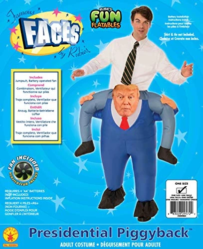 Rubie's Official Presidential Trump Piggyback Costume, Adult Unisex Inflatable Costume, One Size 4 Rubie's Official Presidential Trump Piggyback Costume, Adult Unisex Inflatable Costume, One Size - Image 2