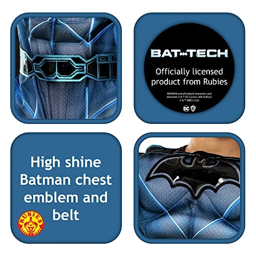 Rubie's Official DC Bat-Tech Batman Child Costume, Kids Superhero Fancy Dress 6 Rubie's Official DC Bat-Tech Batman Child Costume, Kids Superhero Fancy Dress - Image 4