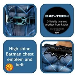 Rubie's Official DC Bat-Tech Batman Child Costume, Kids Superhero Fancy Dress -Rubie's Shop 51V8ulMeVJL 2