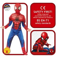 Rubie's Official Marvel Spider-Man Deluxe Childs Costume, Kids Superhero Fancy Dress -Rubie's Shop 51VM1Z0jL 3