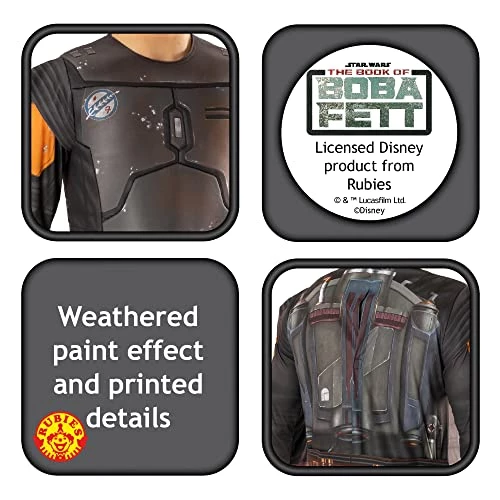 Rubie's Official Star Wars Book Of Boba Fett - Boba Fett Costume, Adult Fancy Dress 4 Rubie's Official Star Wars Book Of Boba Fett - Boba Fett Costume, Adult Fancy Dress - Image 2