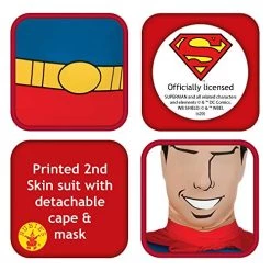 Rubie's Official DC Comics Superman 2nd Skin Mens Costume, Adult Superhero Fancy Dress -Rubie's Shop 51W3QmDIZjL 1