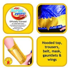 Rubie's Official DC Super Hero Girl's Batgirl Deluxe Costume, Kids Fancy Dress -Rubie's Shop 51WbgoW984L