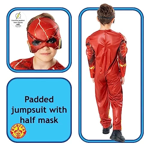 Rubie's Official DC The Flash Child Costume, Kids Superhero Fancy Dress 4 Rubie's Official DC The Flash Child Costume, Kids Superhero Fancy Dress - Image 2