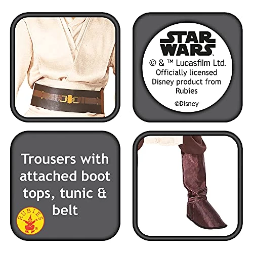 Rubie's Official Disney Star Wars Jedi Deluxe Child Costume, Kids Fancy Dress 4 Rubie's Official Disney Star Wars Jedi Deluxe Child Costume, Kids Fancy Dress - Image 2
