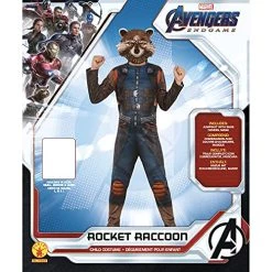 Rubie's Official Marvel Avengers Endgame Rocket Raccoon Classic Childs Costume, Kids Superhero Fancy Dress -Rubie's Shop 51XwvQNg2zS