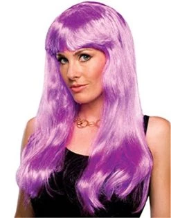 Rubie's Glamour Wig - Adult Fancy Dress Wig - Magenta