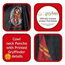 Rubies Official Harry Potter Gryffindor Child Poncho, Kids Fancy Dress 9 Rubies Official Harry Potter Gryffindor Child Poncho, Kids Fancy Dress -Rubie's Shop 51Yvj1aJGsL