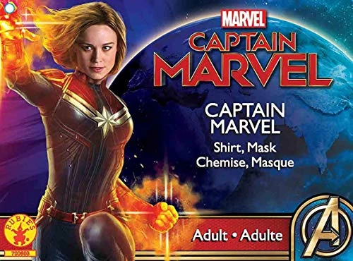Rubie's Official Marvel, Captain Marvel Top And Headpiece Kit, Adult Superhero Fancy Dress 6 Rubie's Official Marvel, Captain Marvel Top And Headpiece Kit, Adult Superhero Fancy Dress - Image 4