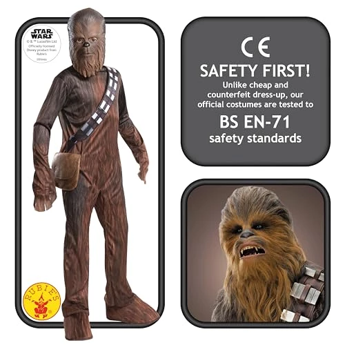 Rubie's Official Disney Star Wars Chewbacca Childs Costume, Kids Fancy Dress 4 Rubie's Official Disney Star Wars Chewbacca Childs Costume, Kids Fancy Dress - Image 2