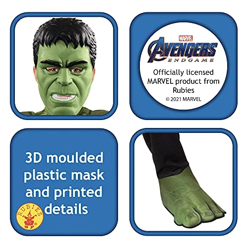 Rubie's Official Marvel Avengers Endgame Hulk Classic Childs Costume, Kids Superhero Fancy Dress 5 Rubie's Official Marvel Avengers Endgame Hulk Classic Childs Costume, Kids Superhero Fancy Dress - Image 3