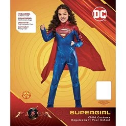 Rubie's Girl's DC Comics Flash The Movie Supergirl Costume, Kids Fancy Dress -Rubie's Shop 51ZgUMY7rL 1