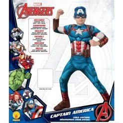 Rubies Official Marvel Avengers Captain America Classic Childs Costume, Kids Superhero Fancy Dress -Rubie's Shop 51ZuO3904dL 1