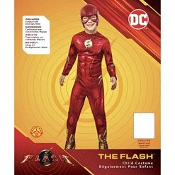 Rubie's Boys DC Comics Flash The Movie Costume Jumpsuit And Mask, Kids Fancy Dress -Rubie's Shop 51ZxSxaXICL 1