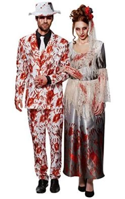 Rubie's Official Bloody Hands Dress Ladies Halloween Costume, Ghost Bride, Ladies Size Large UK 16-18 9 Rubie's Official Bloody Hands Dress Ladies Halloween Costume, Ghost Bride, Ladies Size Large UK 16-18 -Rubie's Shop 51agap57AgL 2