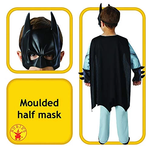 Rubie's Official DC Comic Batman Boys Fancy Dress, Kids Superhero Comic Book Style 4 Rubie's Official DC Comic Batman Boys Fancy Dress, Kids Superhero Comic Book Style - Image 2