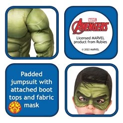 Rubie's Official Marvel Avengers Hulk Deluxe Toddler Costume, Kids Fancy Dress -Rubie's Shop 51bVANau9JL