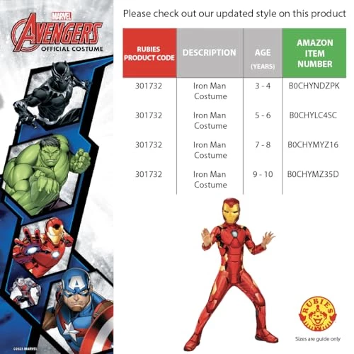 Rubie's Official Marvel Avengers Iron Man Classic Childs Costume, Kids Superhero Fancy Dress 7 Rubie's Official Marvel Avengers Iron Man Classic Childs Costume, Kids Superhero Fancy Dress - Image 5